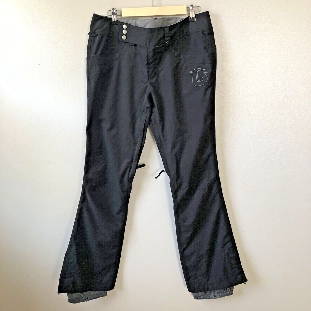 Burton Indulgence Pants Womens Large Black Dryride Thigh Vents Boot Cover Skiing